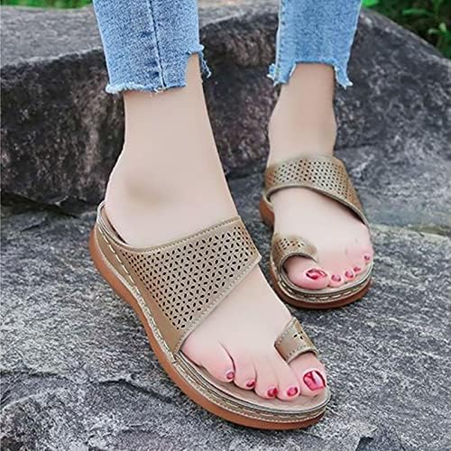 Vintage rimske sandale za žene japanke s prstenom od Rhinestonea ljetna plaža Boho papuča ženske sandale za odmor