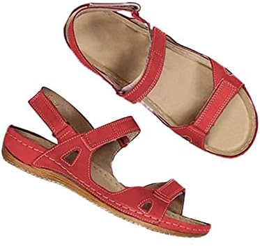 Ženske Casual Wedge sandale Hook & Loop ljetne cipele s podrškom za luk jednostavne papuče Vintage sandale za