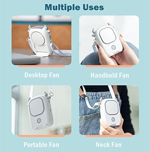 Prijenosni ventilator za vrat & ručni ventilator, Mini viseći ventilator za vrat sa podesivom vezicom,