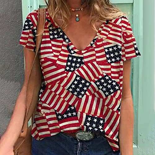 Ženske patriotske majice Dressy casual majica kratkih rukava The Tuntic TEE majice