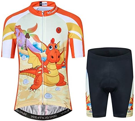 Biciklistički dres Set Kids, biciklistička majica kratkih rukava Dječaci Djevojke crtane vrhove Quick-suhi S-XXL
