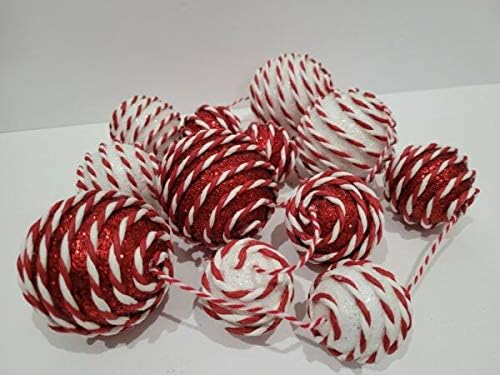 Miabe Ornamenti potrepštine za Božićne praznike crvena bijela bombona Cane pepermint Tree Ornamenti