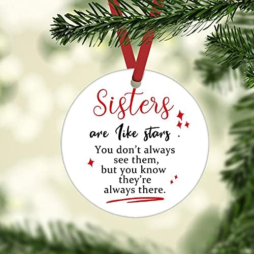 Sestre su poput zvijezda porodični Božićni ukrasi sestre Božićni Ornament prilagođeni personalizirani božićno
