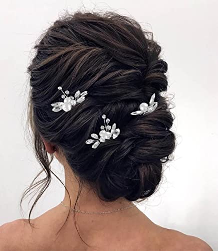 Jeairts Pearl Wedding Hair Pins svjetlucavi vještački dijamant Bridal Headpiece hair Dress minimalistički