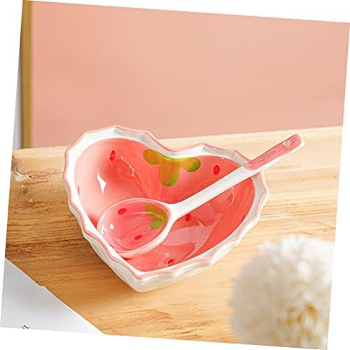 LuxShiny 3pcs kašike kašike posude za desert Strawberry Deserti krema Mala hrana za zabavu žličice