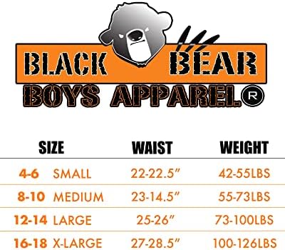 Termički set za toplotni donje rublje Black Bear Boys - 4 komada Performanse baznog sloja dugih rukava majica i dugi Johns set