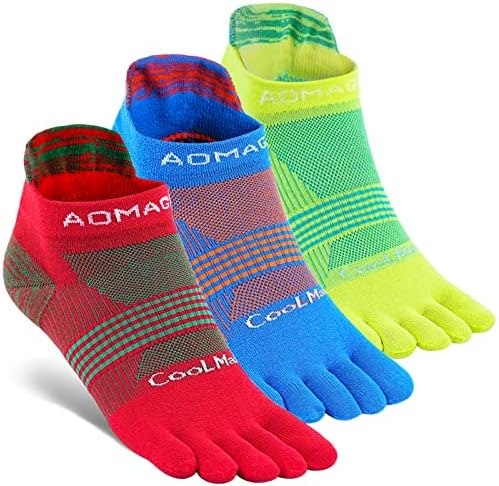 AOMAGIC šarene čarape za žene za žene muškarci Atletic trčanje pet prsta čarapa, meko udobno, vijanje