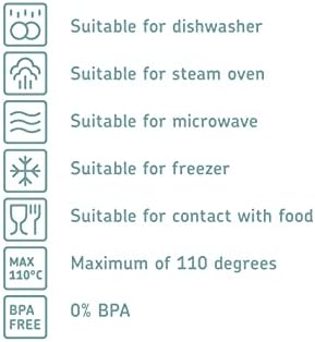 MEPAL, Cirqula Multi posuda za skladištenje i serviranje hrane sa poklopcem, posuda za pripremu hrane, plitka, nordijsko plava, 0,8 litara, 1 Grof