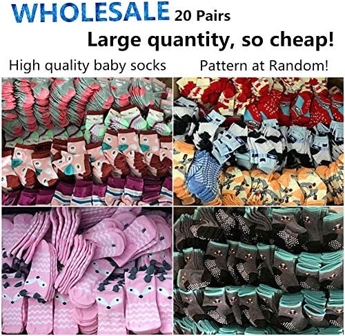 20 parova dječaka Dječja čarape Veleprodaja baby pamučne čarape Bulk Toddler Kids Socks paket