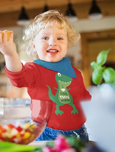 Dinosaurus vas volim toliko toddler dječaka Valentines Dnevna majica Djeca s dugim rukavima