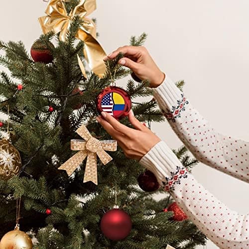 Američka i kolumbijska Zastava božićna lopta viseći ukrasi Xams Tree Decoration za prazničnu zabavu