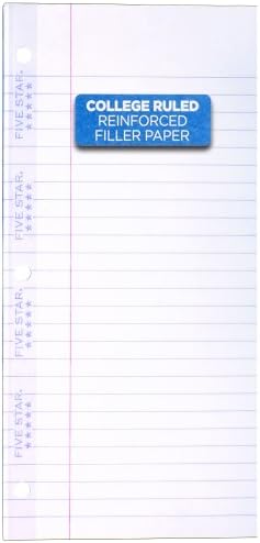 Ojačani papir za punjenje sa pet zvjezdica 17010, 20 LB, pravilo Fakulteta, 11 x 8 1/2, bijeli, 100 listova