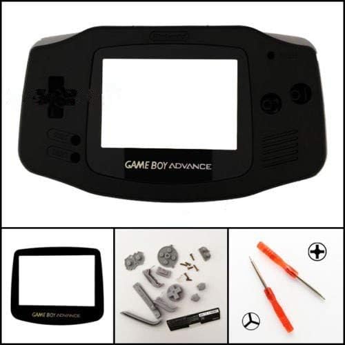 Gametown Full Housing Shell Cover Case paket za Nintendo Gameboy Advance GBA popravak dijela Boja Crna