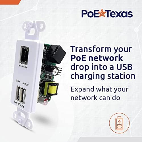 Poe Texas Gigabit Poe razdjelnik u zidnu utičnicu sa brzim 5V USB punjenjem i POE izlazom i POE Texas