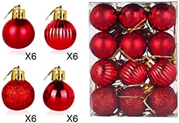 Božić Ball Ornament 3cm svijetle plastike Shatterproof viseća Lopta Ornament pogodan za jelku Garland stolna