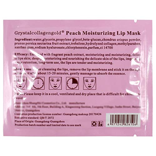 Ruzzut 30 kom Pink Crystal Collagen Hydrogel maska za usne Set, hidratantni i hidratantni Gel jastučići