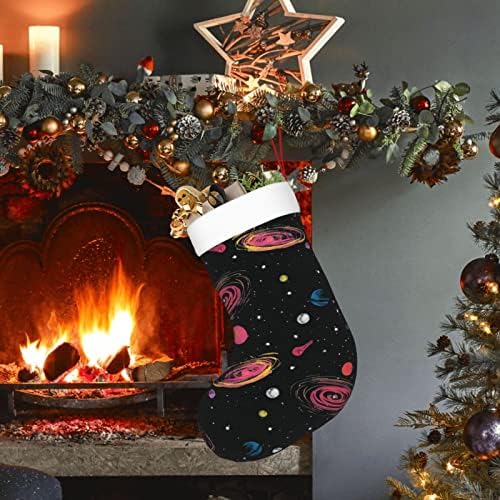 Austenstern Božićne čarape Mliječni put zvjezdani nebo dvostrano kamin viseći čarape