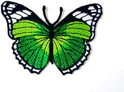 Tyga_thai th Leptir zelena boja Retro Beautiful Logo flasteri Applique Emboidered WIP priskočim