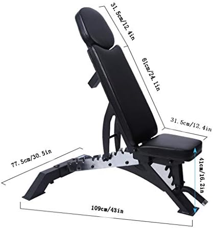 Zyx KFXL vežbanje klupa Težina, multifunkcionalna stolica za bučicu, nosivost 300 kg, podesiv, koristi
