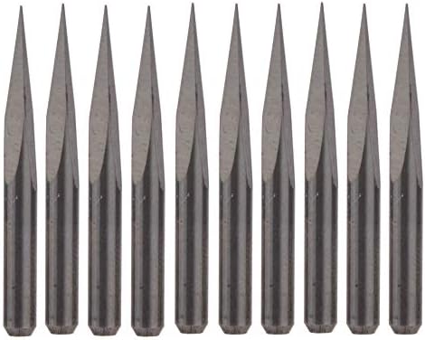 Mountain Muškarci izdržljivi 10pcs 0,1 mm 15 stupnjeva glodalica CNC usmjerivač Krajnji mlinovi za PCB