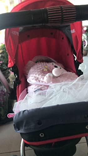 Velboa Swaddle Baby pokrivač, pamučni materijal ružičasta boja, 100 x 100 Veličina / dimenzije, dječji