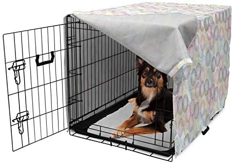 Ambesonne geometrijski pas za pse, ilustracija modernog umjetničkog uzorka s rundi u stilu poindilizma,