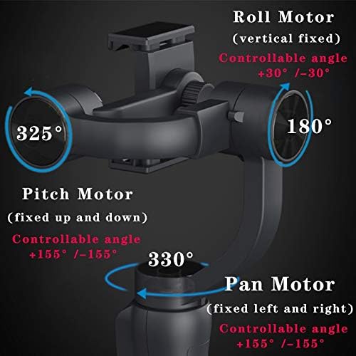 3-osni ručni stabilizator za kamere pametnog telefona, pan-nagib, priručnik za telefon pametnog telefona, zum, praćenje lica