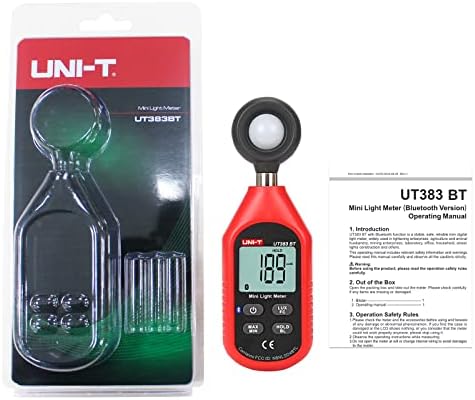 UNI-T Svjetlomjer UT383BT Lux mjerač lumena digitalni mjerač osvjetljenja 0~199900 Lux nožne svijeće Luxmetar za postrojenja za filmsku fotografiju fotometar mjerenje intenziteta svjetlosti