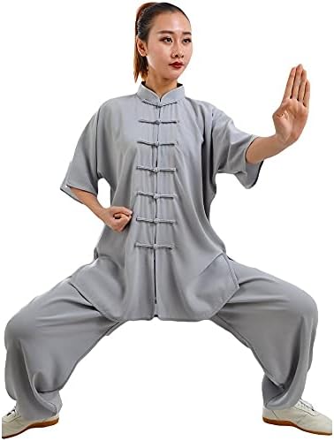 Zooboo Unisex pamučna mješavina kratkih rukava Tai Chi Sudy jutarnje vježbanje Kung Fu Odjeća