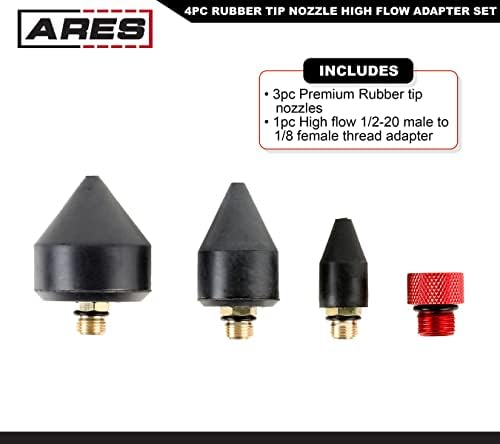 ARES 17005 - 4-komadni gumeni poklopac za mlaznjak za bilo koji pušenje zraka - uključuje 3 gumene