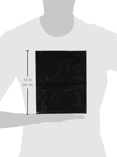 Bauxko 8 x 10 ravne Poli torbe, Crne, pakovanje od 25 komada