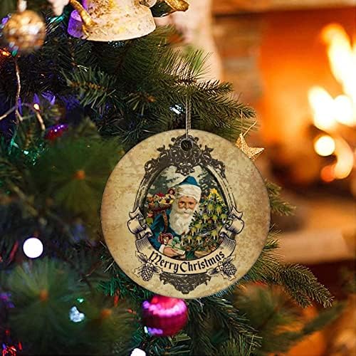 Cheyan Retro Božić tema Božić Ornament, božićno drvo ukras za Božić Home Decor Vintage Porculanski Ornament Božić viseći Ornament