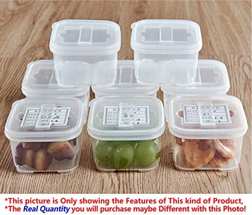 HOMUREN kutija za čuvanje svježine sa poklopcem plastični spremnik za pripremu hrane zapečaćeni Organizator [6 kompleta, 250ml / 8,45 fl.oz]