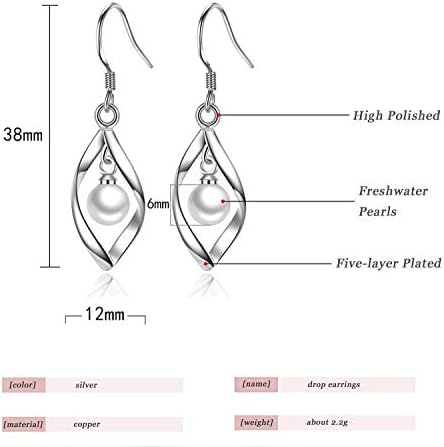 WAINIS 8 pari klasične naušnice za žene jednostavne dvostruke uvijanje duge niti modni posrebreni nakit za naušnice