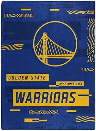 Northwest Kompanija NBA zlatan State Warriors digitalizirati Raschel Throw pokrivač, 60 & # 34; x 80& # 34; , Team boje