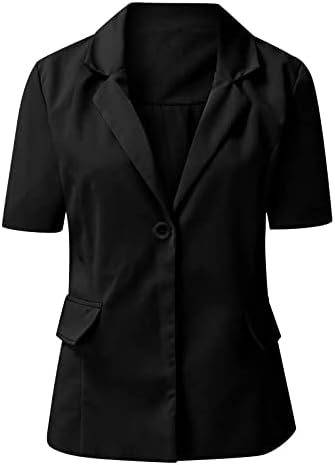 Blazers za žene ljetne kratkih rukava jakne Business casual radne kancelarije Blazer lagan odijelo