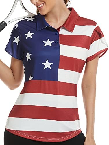 IgEekwell ženske golf majice kratki rukav navratnik polo majica vlage Wicking Lady Golf odjeća