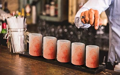 6 komada čaša od ružičaste Himalajske soli - ručno izrezbarene od prirodne ružičaste soli -