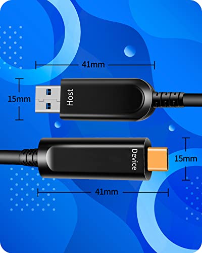 Fiber optic USB A do USB C kabla, 10Gbps High Speed ​​Active optički tip C 3.1 kabel za web kamere, kamere,
