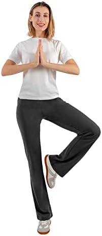 HIVERLAY 29 / 30 bootcut hlače za hlače za žene za ženske haljine za posao joga hlače visoki struk sa džepovima Tummy Control