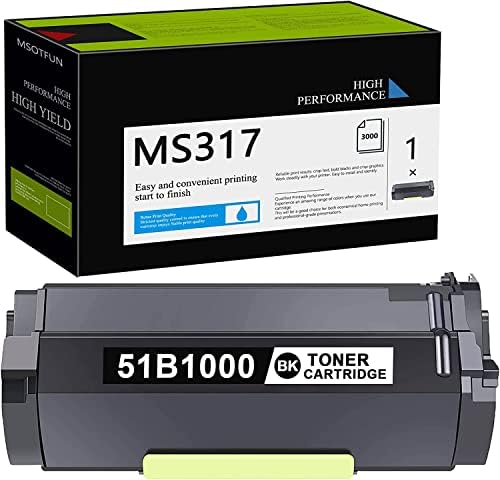 Msotfun kompatibilan MS317 51b1000 51b00a0 zamjena toner kasete za MS317dn MS417dn MS517dn MS617dn MX317dn MX417de MX517de MX617de Printer nova verzija