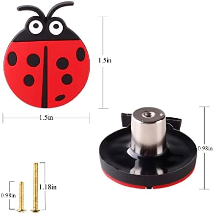 5 pakovanja Bubamara u obliku silikonskih dugmadi, povlačenja fioka za crtiće, dugmad za Komode,slatka