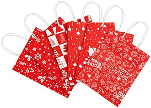 JOYIN 24 kom Božić Red poklon torbe, dajući Goody torbe sa 6 dizajna za Božić stranka usluge, pakovanje Goodie torba