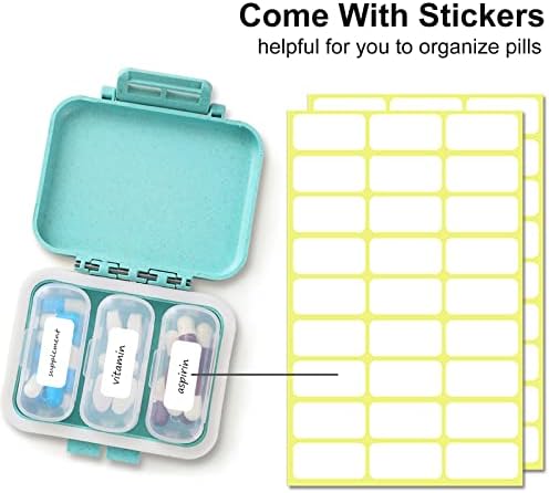 4 pakovanja 3 pretinca putna kutija za pilule otporna na vlagu mala kutija za pilule prenosiva za džepnu torbicu dnevni Organizator pilula slatka posuda za držač tableta za vitamine, lijekove