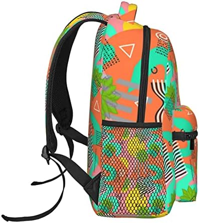 Rosihode Retro 80-ih 90-ih ruksak u stilu slatka geometrijski uzorak backpad bakpak za laptop Bookbag Camping Travel Top za muškarce Žene