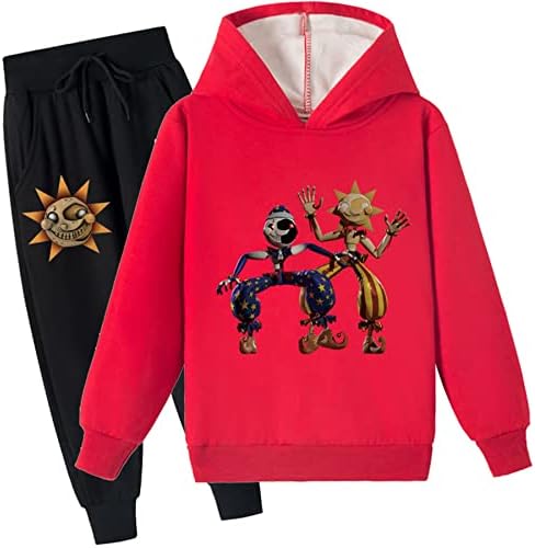 Jotolan Unisex Dječji sundrop i moondrop pulover trakne runo dugih rukava i jogger hlače za 2-16
