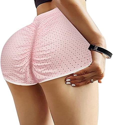 Šorc za jogu za podizanje zadnjice za žene sa visokim strukom za kontrolu stomaka vruće pantalone sa teksturom