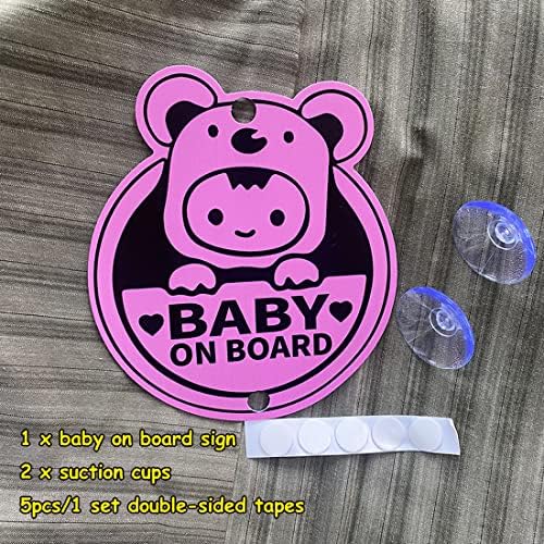 Leniutor baby na brodu naljepnica za automobile, slatka Koala PVC usisna čaša za automobile djeca na brodu sigurnosni znak upozorenja za stražnji bočni prozor automobila