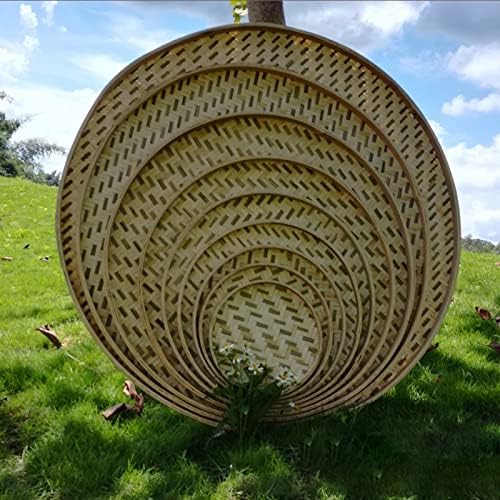 Bambus sito ručno izrađen okrugli bambusov korpa voćna čaj košara okrugla oblika lagana ručno rađena 22cm