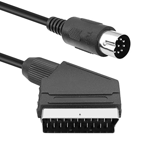 Yaodhaod 1,8m / 6FT Scart kabel RGB AV priključak Kabel pogodan za SEGA SATURN Igrački konzoli za povezivanje kabla